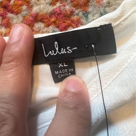 Lulus Tale to Tell Blue and Ivory Embroidered Shift Dress XL - Picture 4 of 6